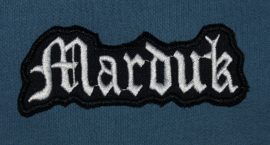 MARDUK logo 2.   hímzett kis felvarró (4x12 cm) 