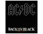   AC/DC: Back in black...  (10x10 cm) szövött  kis felvarró 