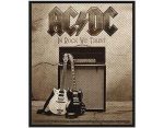AC/DC: In rock we... kis  felvarró  szövött (8 x 10 cm)