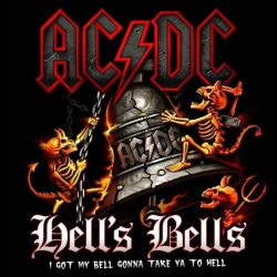 AC/DC: Hell's Bells   kis felvarró  (10x10 cm) (RENDELHETŐ)