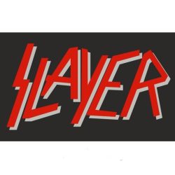 SLAYER: Logo 2... hímzett kis felvarró (6x9,5 cm) (RENDELÉSRE)