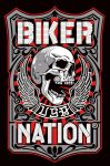 Biker nation kis felvarró (hímzett)