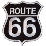 Route 66 black kis felvarró (hímzett) (RENDELÉSRE)