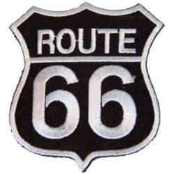 Route 66 black kis felvarró (hímzett)