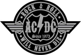 AC/DC: Rock & Roll  kis  felvarró (hímzett)